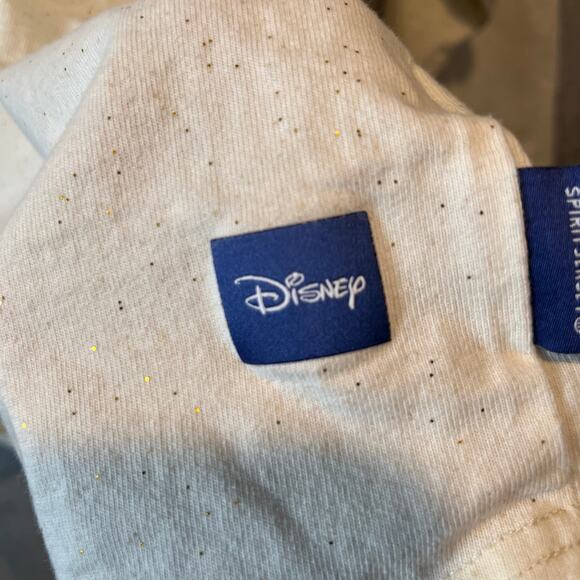 Disneyland Resort Spirit Jersey Sz Large Cream Gold Castle Pixie Glitter Disney - Picture 5 of 6